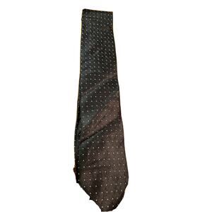 Roundtree Yorke Men’s Black White Dot Silk Geometric Abstact Necktie